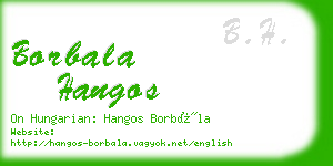 borbala hangos business card